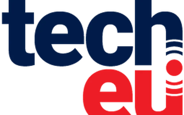 Tech EU logo in dark blue and red.
