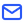 Blue email icon on a black background
