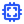 Blue microchip icon with square center.