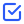 Blue checkmark icon in a square outline