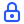 Blue padlock icon representing security features.