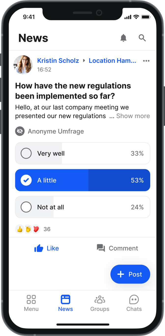 Employee App Umfrage: How have the new regulations been implemented so far? Flip Flows, HR-Portal.