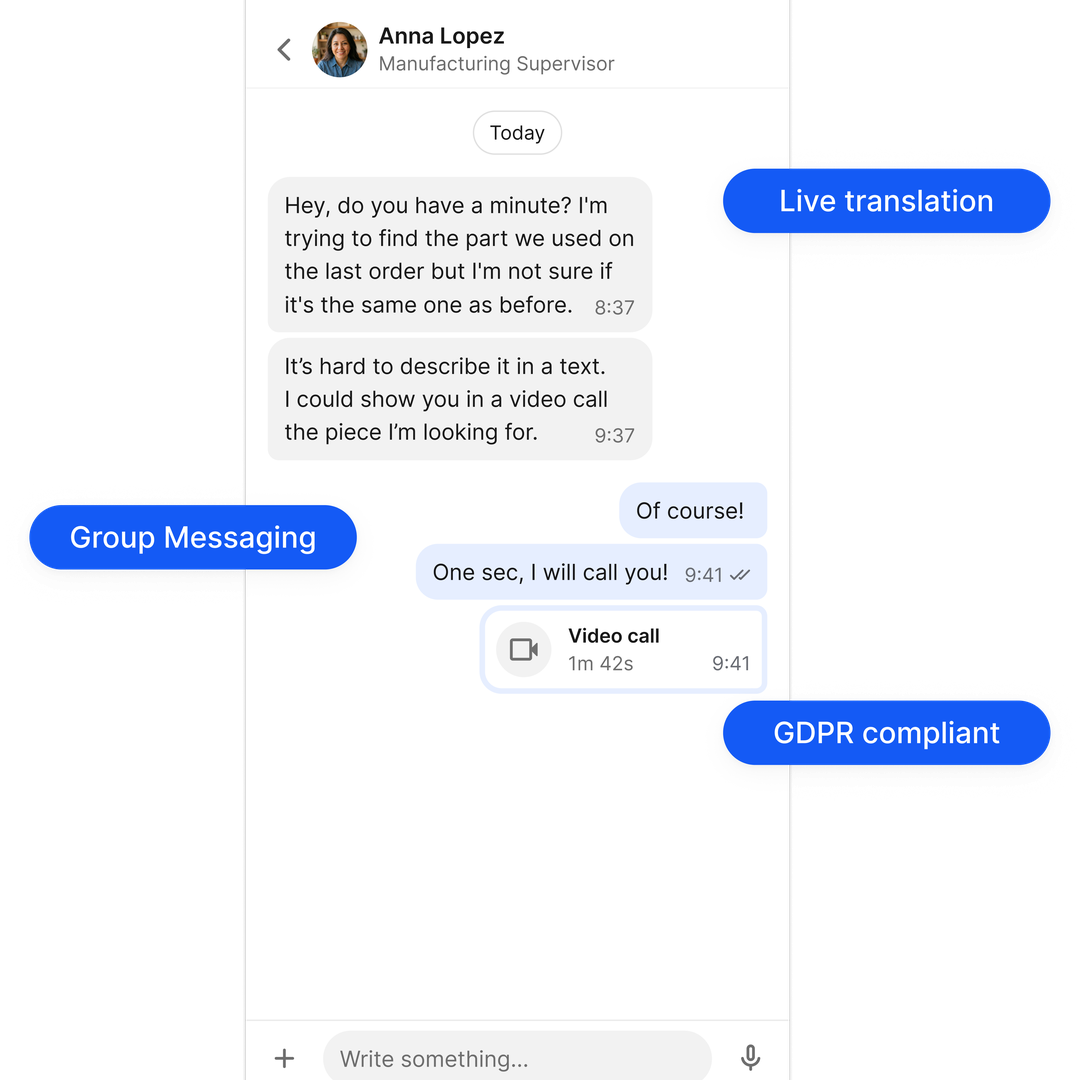 Secure Chat & Calling | Streamline everyday communication | Flip