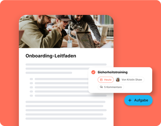 Onboarding-Leitfaden, Sicherheitstraining, Mitarbeiterplattform, HR-Portal, Mitarbeiter App