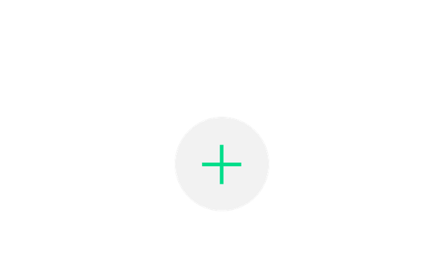 White circle with a green plus sign, simple decorative UI element, no additional content shown.