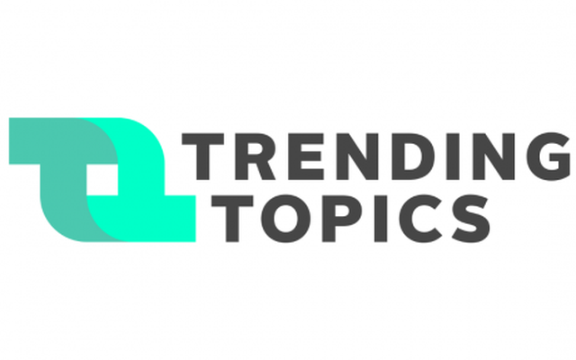 Trending Topics logo in teal and gray.