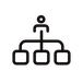 Simple black HR-Software icon, symbolizing Mitarbeiterplattform and Employee Experience Platform.