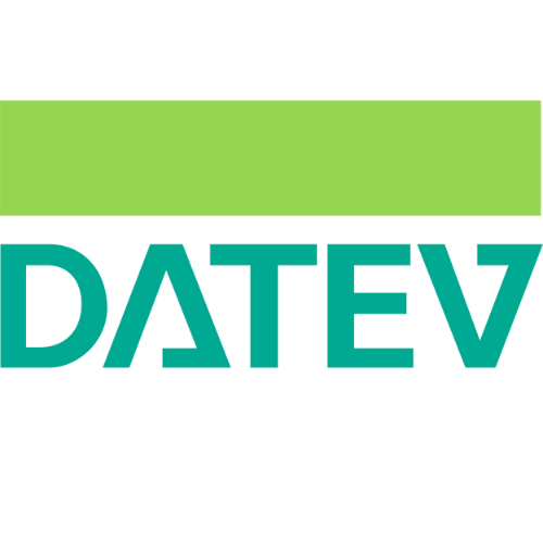 Green DATEV Logo auf weißem Hintergrund, rein dekoratives Bild ohne weiteren Inhalt.