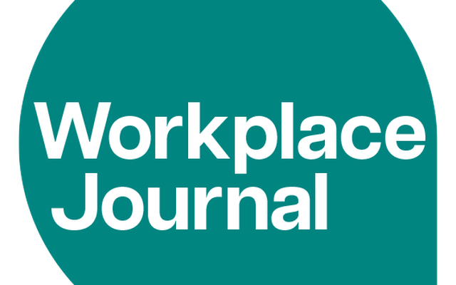 Workplace Journal logo in white text on teal background.