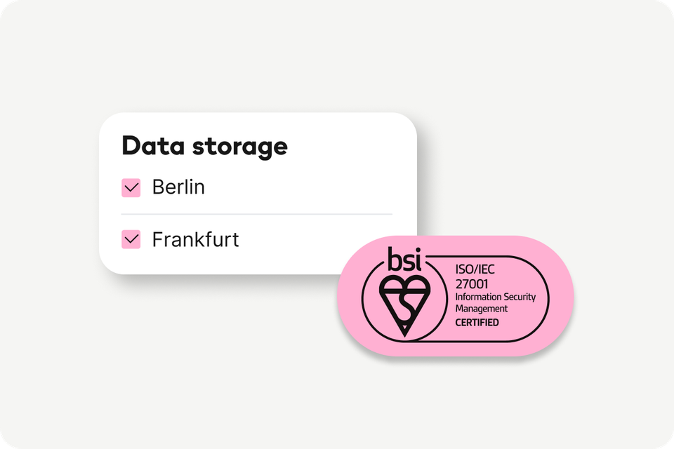 Data storage in Berlin and Frankfurt, ISO/IEC 27001 Information Security Management CERTIFIED.
