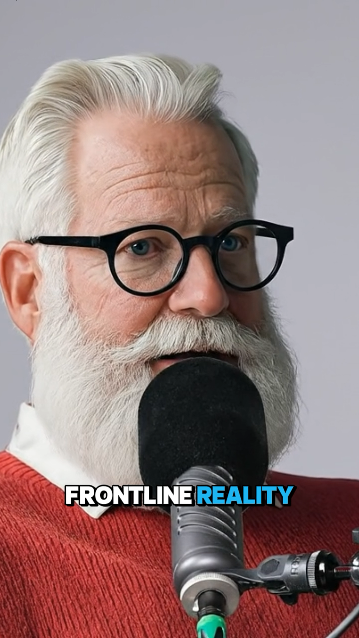Elderly man with white beard speaking into a microphone.