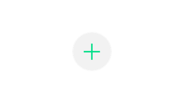Grey circle with a green plus sign, simple icon for adding more everyday operations or tasks.
