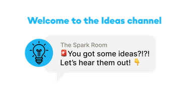 Alt text: Flip Employee Experience Platform: Welcome to the Ideas channel for frontline engagement, HR-Software.