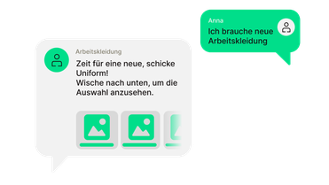 Flip Flows Mitarbeiter App: Ich brauche neue Arbeitskleidung, HR-Portal, Employee Experience Platform.