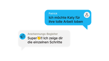 Flip Flows Mitarbeiterplattform: Ich möchte Katy für ihre tolle Arbeit loben Anerkennung, HR-Software.