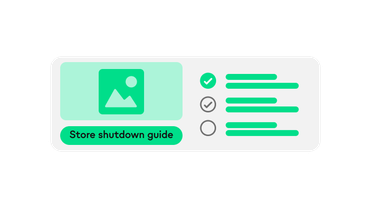Store shutdown guide checklist in Flip Flows, empowering frontline via Employee Experience Platform.