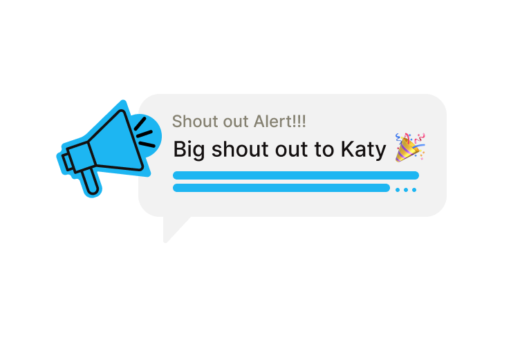 Flip Flows recognition: Shout out Alert!!! Big shout out to Katy 🎉 for employee engagement platform.