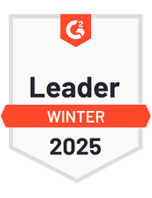 G2 badge showing Leader WINTER 2025 for frontline worker communication platforms.
