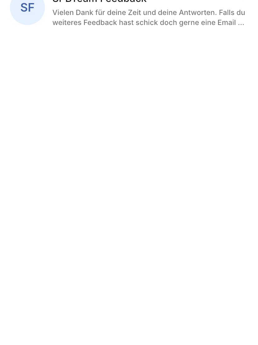 Chat interface showing a message from SPBTeam Feedback in German.