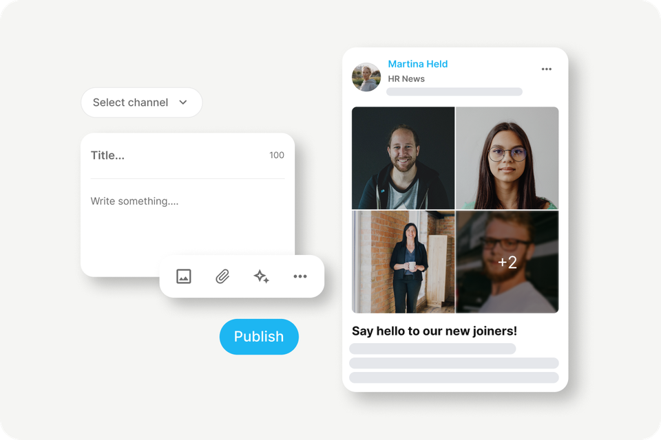 Employee Experience Platform UI: HR-Portal, Employee App, Employee Engagement, Say hello to our new joiners!