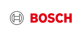 BOSCH logo in red text with circular emblem; simple, decorative branding image.