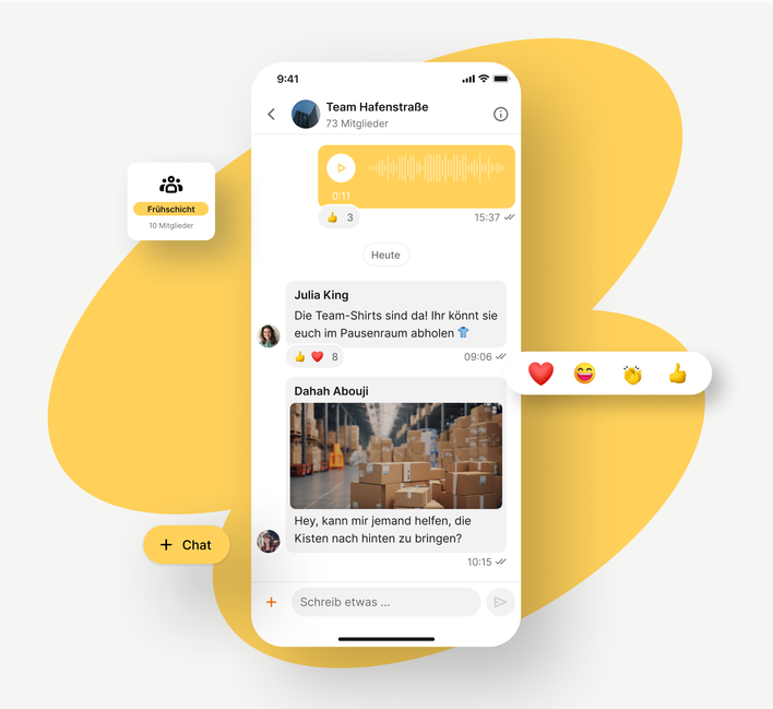 Mitarbeiterplattform mit Chat, HR-Portal, Mitarbeiter App, Employee Experience Platform, Flip Flows.