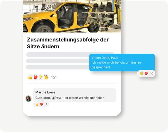 Mitarbeiterplattform: Flip Flows, Mitarbeiter App, HR-Portal, Employee Engagement, Kommentare, Reaktionen