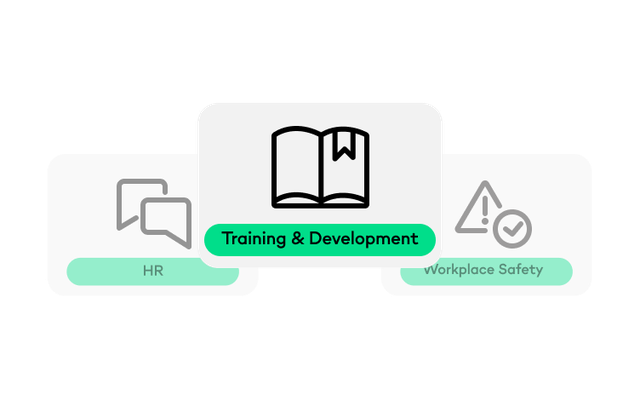 B2B-SaaS UI: HR, Training & Development, Workplace Safety apps for Employee Experience Platform.