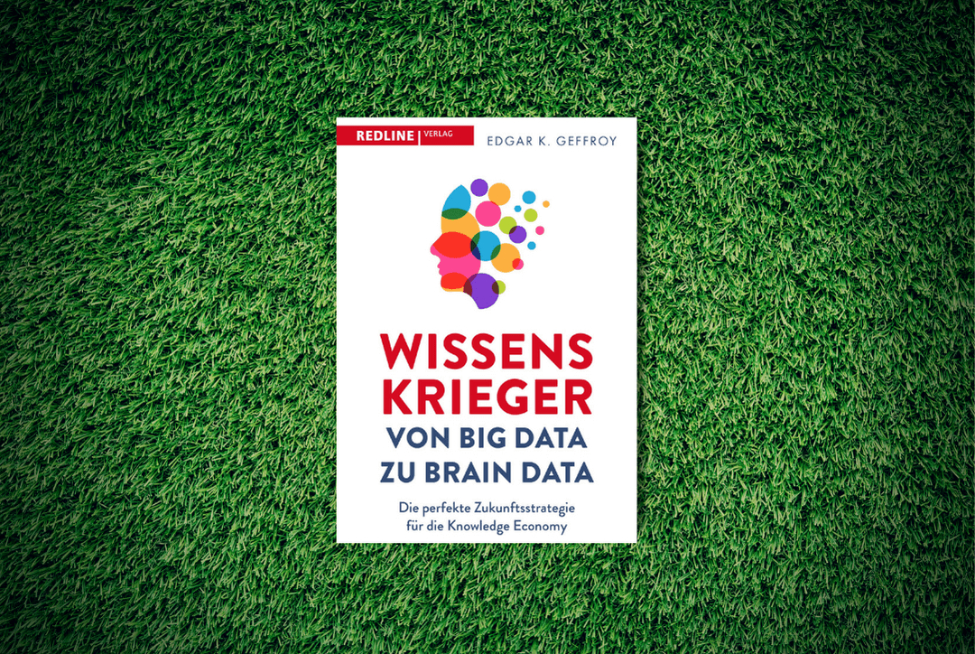 Buchcover Wissenskrieger: Von Big Data zu Brain Data auf grünem Gras, Redline Verlag.