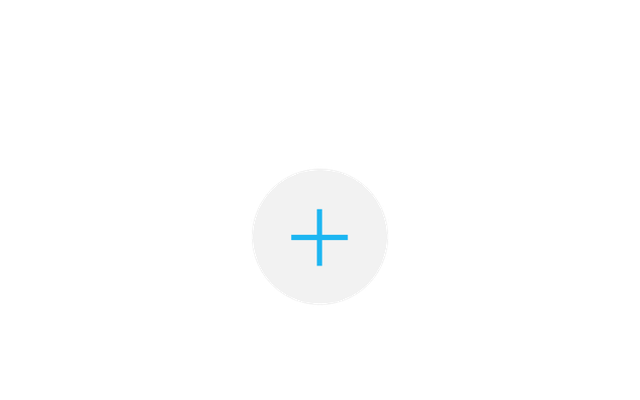Plus-Symbol auf grauem Kreis, dekoratives UI-Element, keine weiteren Inhalte sichtbar.