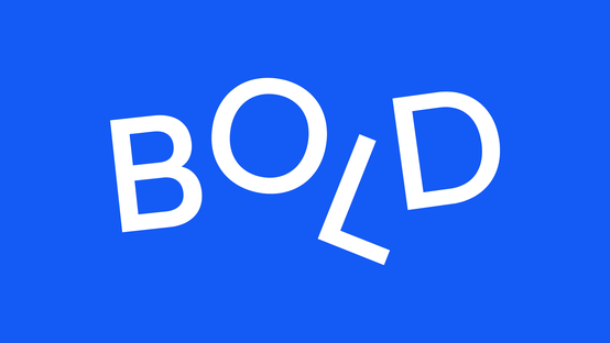 White text BOLD on a solid blue background, simple and decorative design.