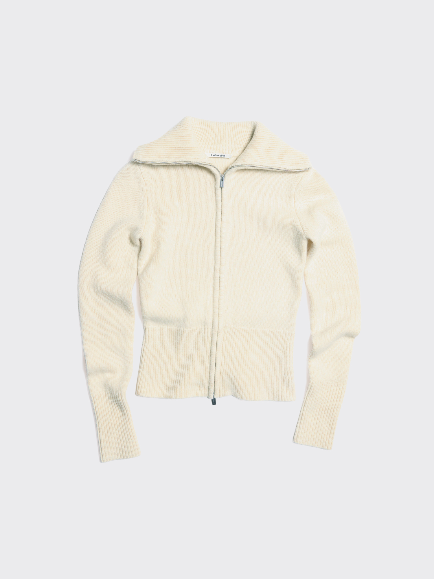 ベルニョロ Zip-Up Wool Cardigan - Green - Holzweiler
