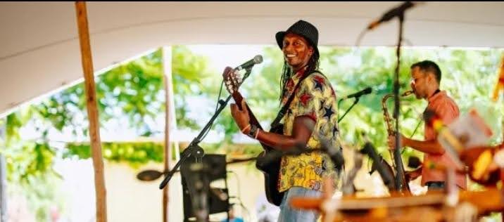 A performer on stage at Sauti za Busara 2024.
