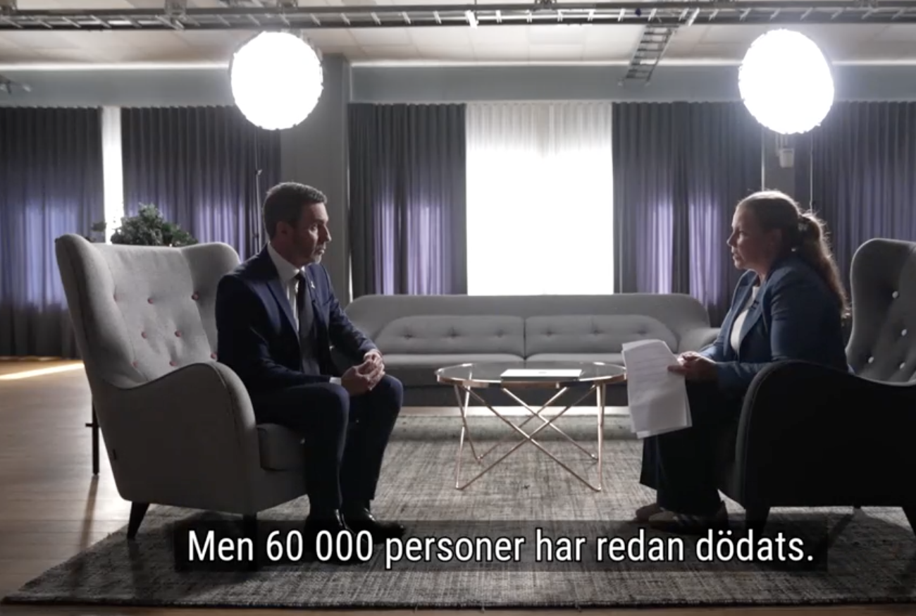 Israels ambassadör intervjuas i TV4