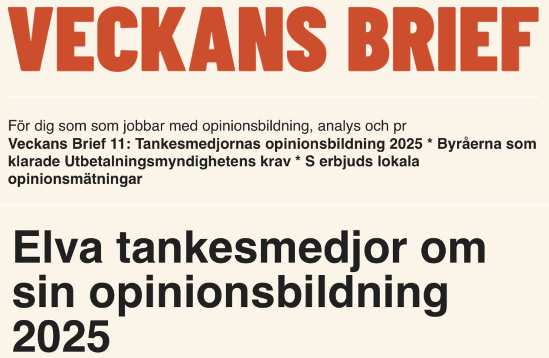 Tankesmedjorna 2025: En splittrad idékarta – men resurserna styr vem som hörs