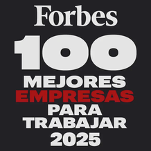 Forbes España cover featuring "100 Mejores Empresas para Trabajar 2026," with bold text and "Powered by Arquia" on a dark background.