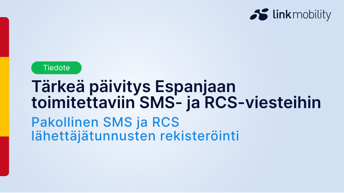Espanja ottaa käyttöön pakollisen rekisteröinnin SMS- ja RCS-lähettäjätunnuksille