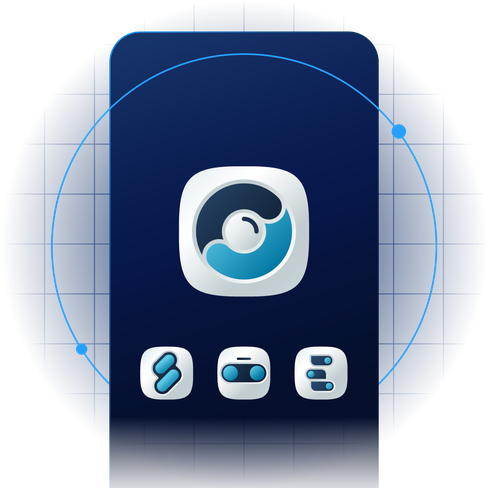 Call-to-action image showing MyLINK MarketingPlatform icon with other MyLINK solution icons below, representing connected tools in the tech setup.