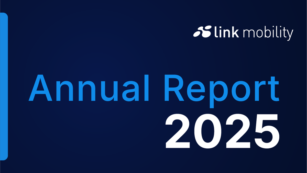 Annual Report graphic title and LINK Mobility logo