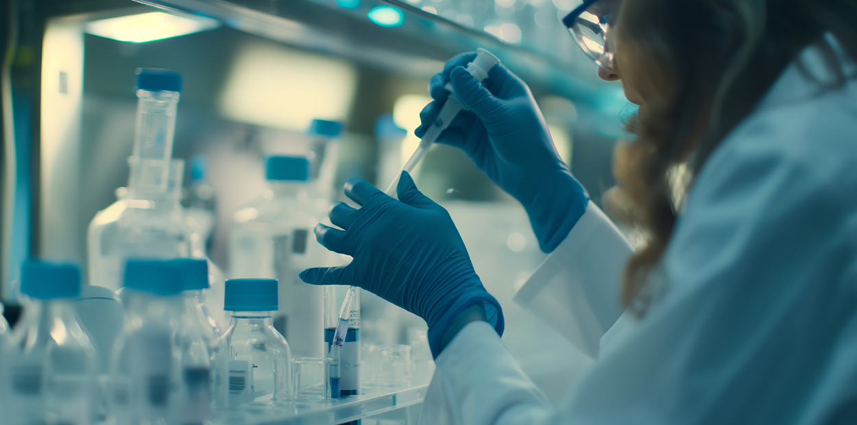 Image showing a healthcare professional working with medication equipment alongside a Teva testimonial about improved patient accessibility and safety through WhatsApp messaging.