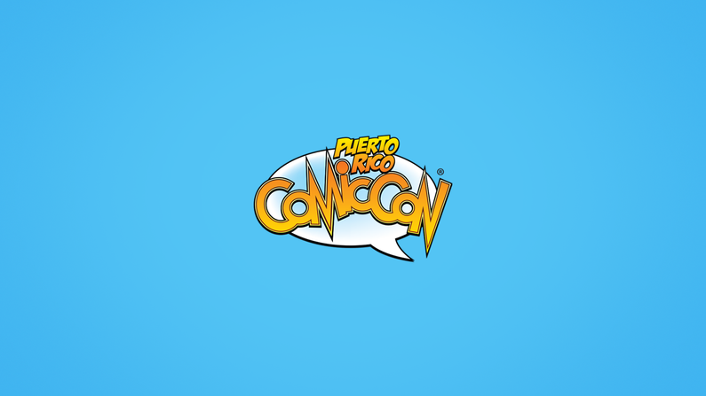 Puerto Rico Comic Con logo on blue background, highlighting LINK Mobility’s ConBot built with MyLINK Connect on WhatsApp to scale fan support during the event