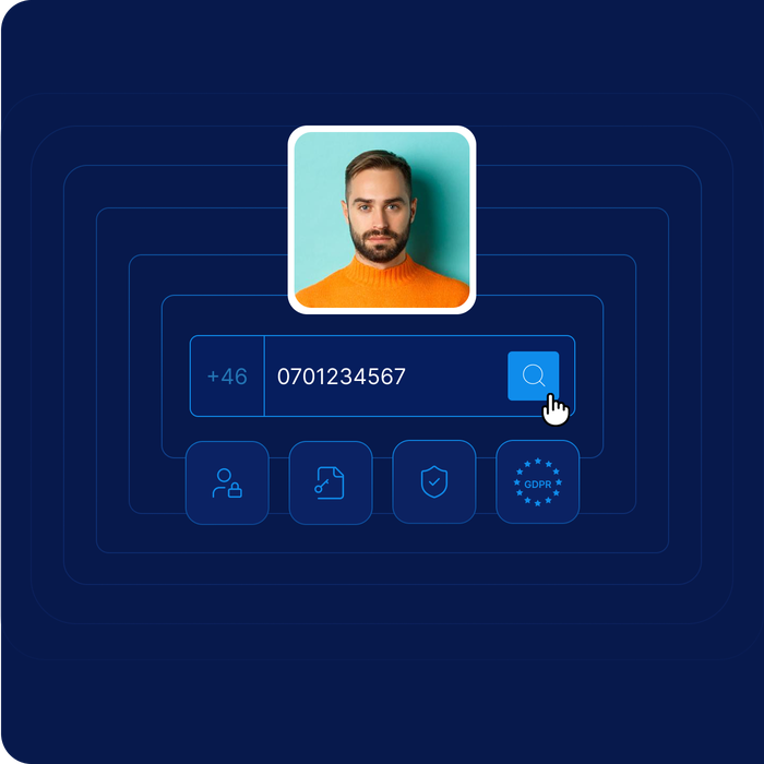 GDPR-kompatibelt nummeruppslag