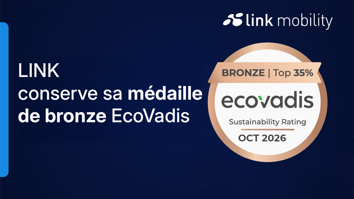 Link Mobility retains its EcoVadis Bronze Medal for sustainability, highlighting its top 35% rating as of October 2026.
