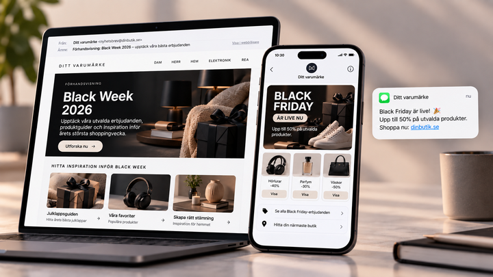 Så väljer du rätt kommunikationskanal för fina Black Week-kampanjer