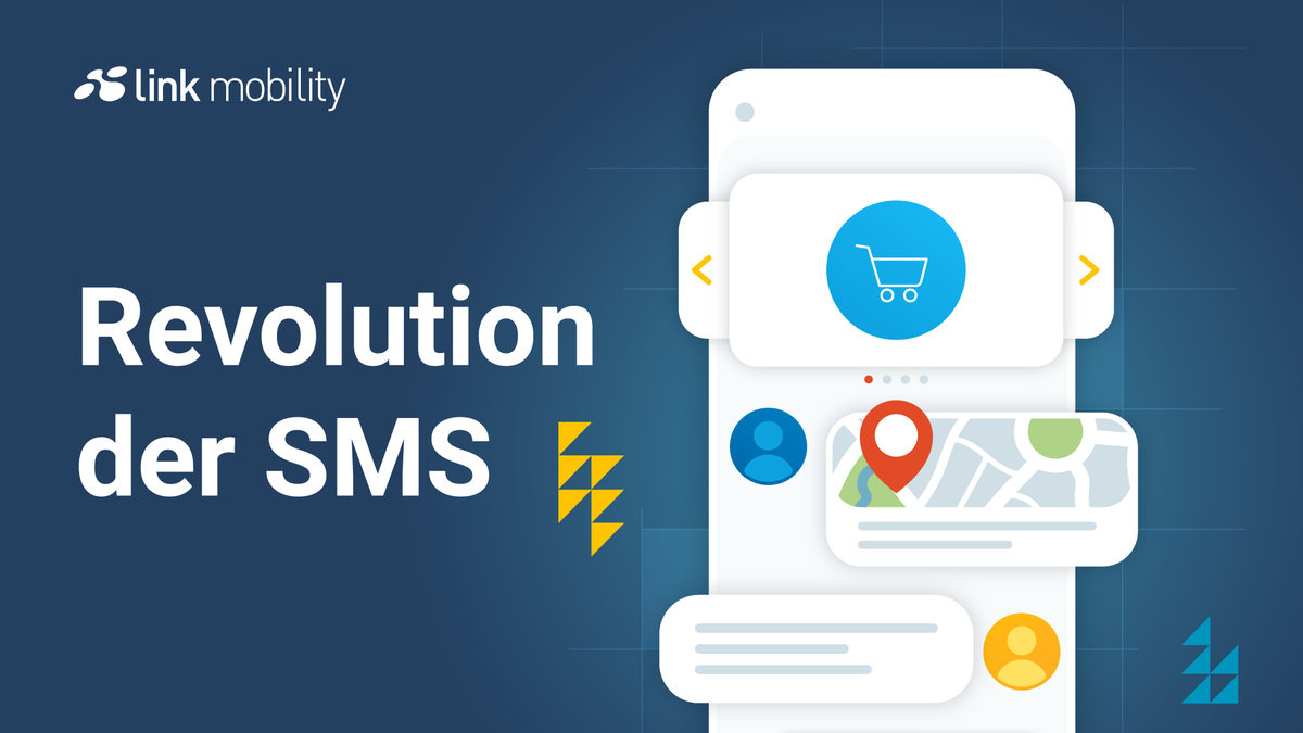 RCS: Die Revolution der SMS. Ein Smartphone zeigt die interaktiven und multimedialen Möglichkeiten des neuen Nachrichtenkanals für moderne Kundenkommunikation.