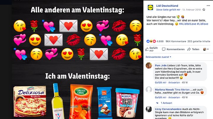 Valentintstags-Kampagne von Lidl.
