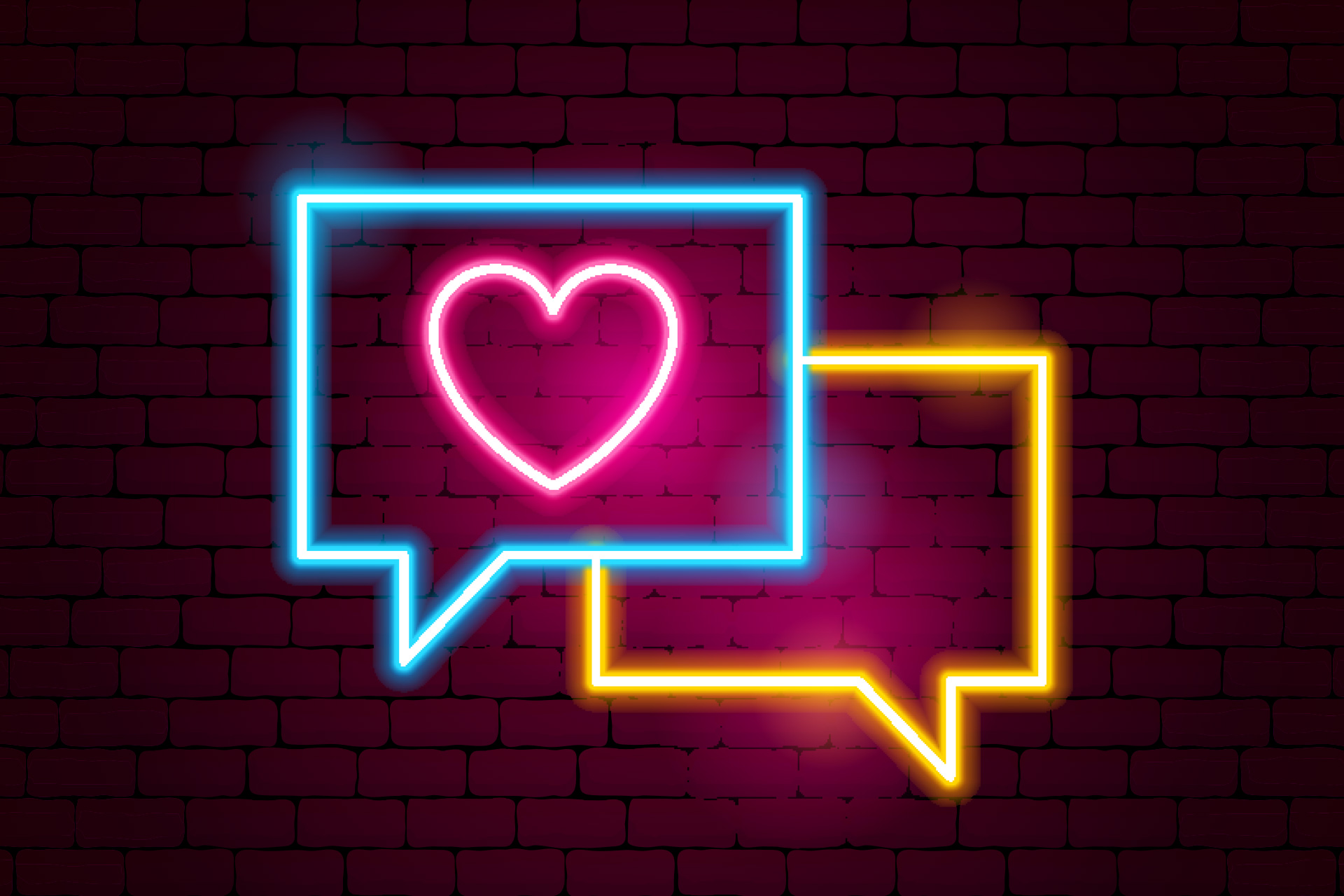 Zwei Nachrichten mit Herz zum Valentinstag: Love is in your Inbox.