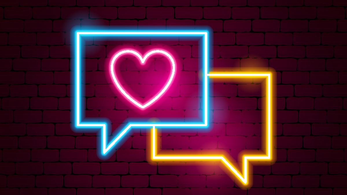 Zwei Nachrichten mit Herz zum Valentinstag: Love is in your Inbox.