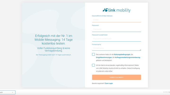 In 5 einfachen Schritten zu Ihrer ersten SMS-Kampagne. Schritt 1: Account erstellen.