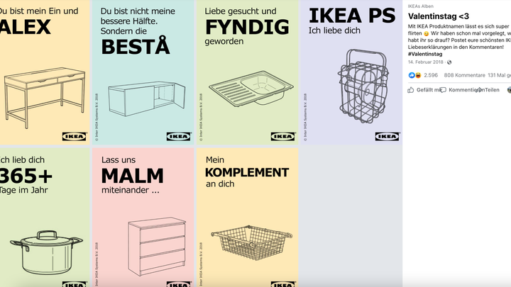 Valentinstags-Kampagne von IKEA.